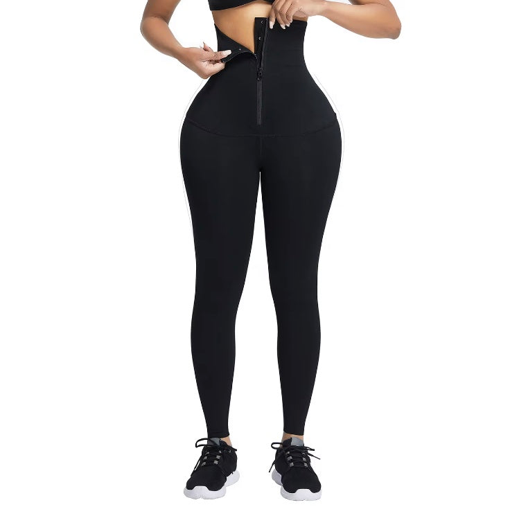 Leggings Stephanie — Legging Compression Corset Ventre Plat Fermeture Éclair