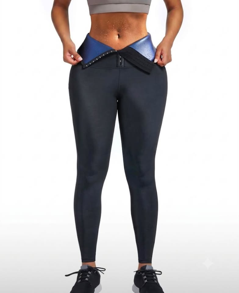 Pantalon Sauna — Pantalon Sudation Femme Taille Haute Brûle-Graisse