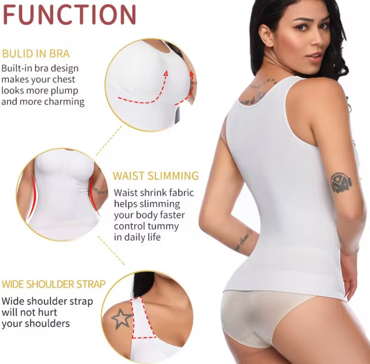 Body Gaine Léa — Débardeur Gainant Sans Couture Spandex