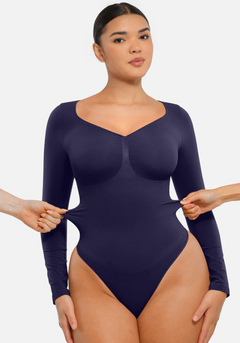 Body Kim — Combinaison Gainante Sans Couture Manches Longues