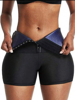 Short Sauna — Short Sudation Femme Taille Haute Gainant Brûle-Graisse