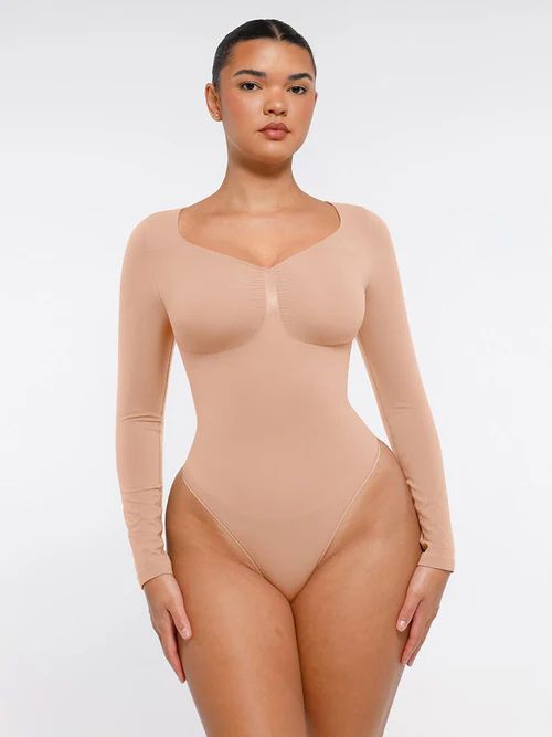 Body Kim — Combinaison Gainante Sans Couture Manches Longues