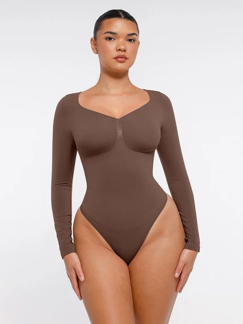 Body Kim — Combinaison Gainante Sans Couture Manches Longues