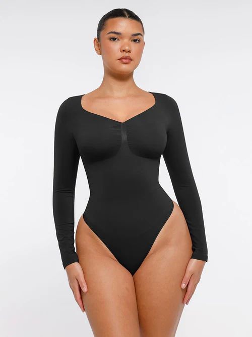 Body Kim — Combinaison Gainante Sans Couture Manches Longues